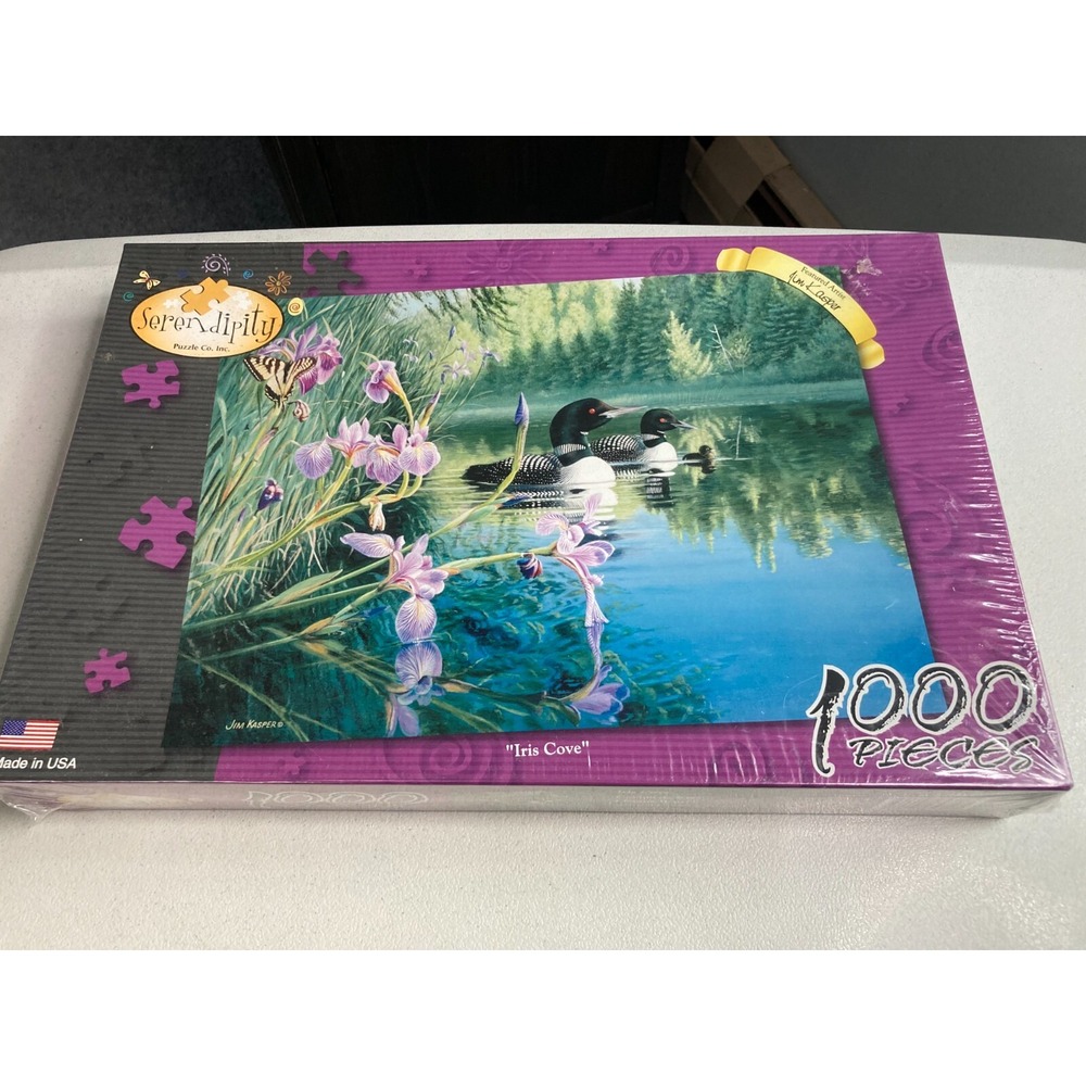 Iris Cove 1000 Piece Jigsaw Puzzle 20 x 27 by Serendipity 2006 Jim Kasper New